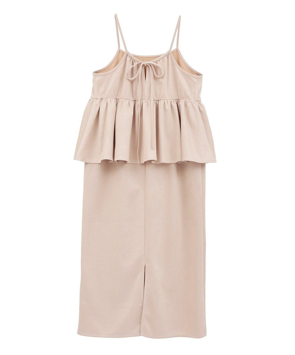 Green Parks スウェードポンチペプラムキャミワンピース 