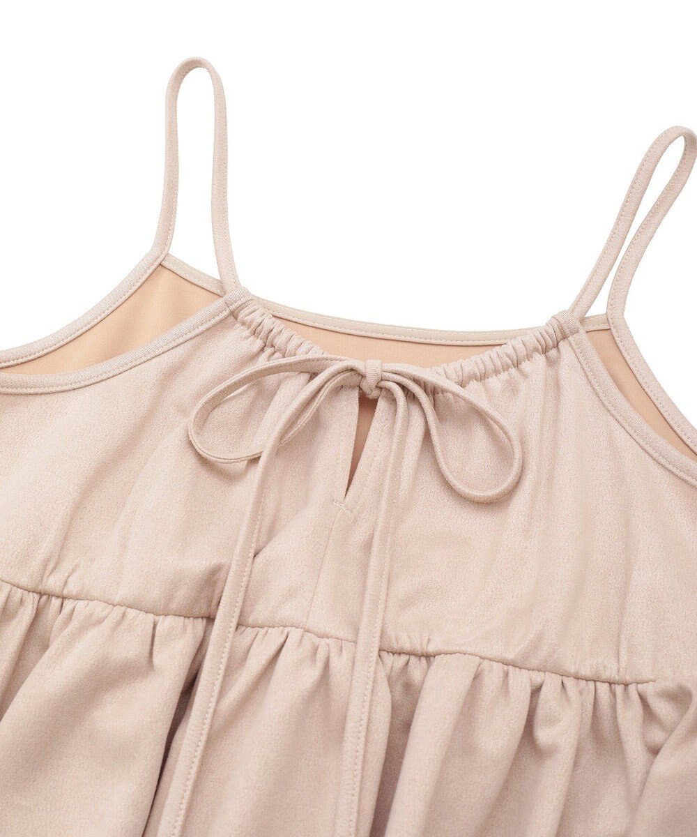 Green Parks スウェードポンチペプラムキャミワンピース 