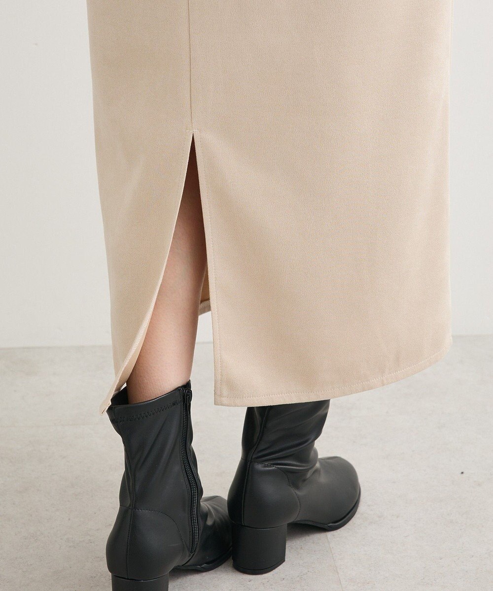 Green Parks スウェードポンチペプラムキャミワンピース 