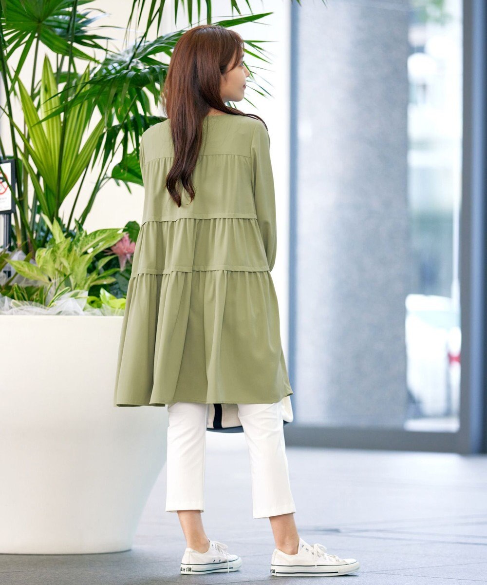 Tiaclasse L 【洗える】ティアードチュニックブラウス 