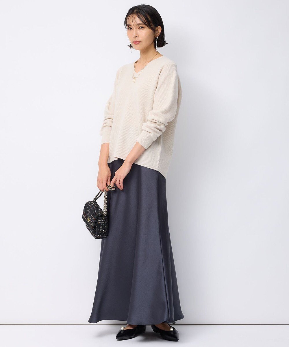 23区 S 【洗える】ウールカシミヤ Vネック ニット 