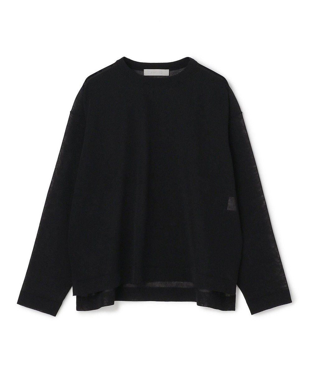 UNFILO シアーフォルムニット クルーネック 