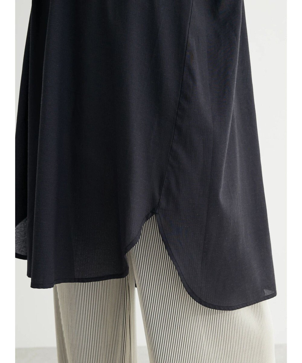 Green Parks ミディ丈半袖シャツワンピース 