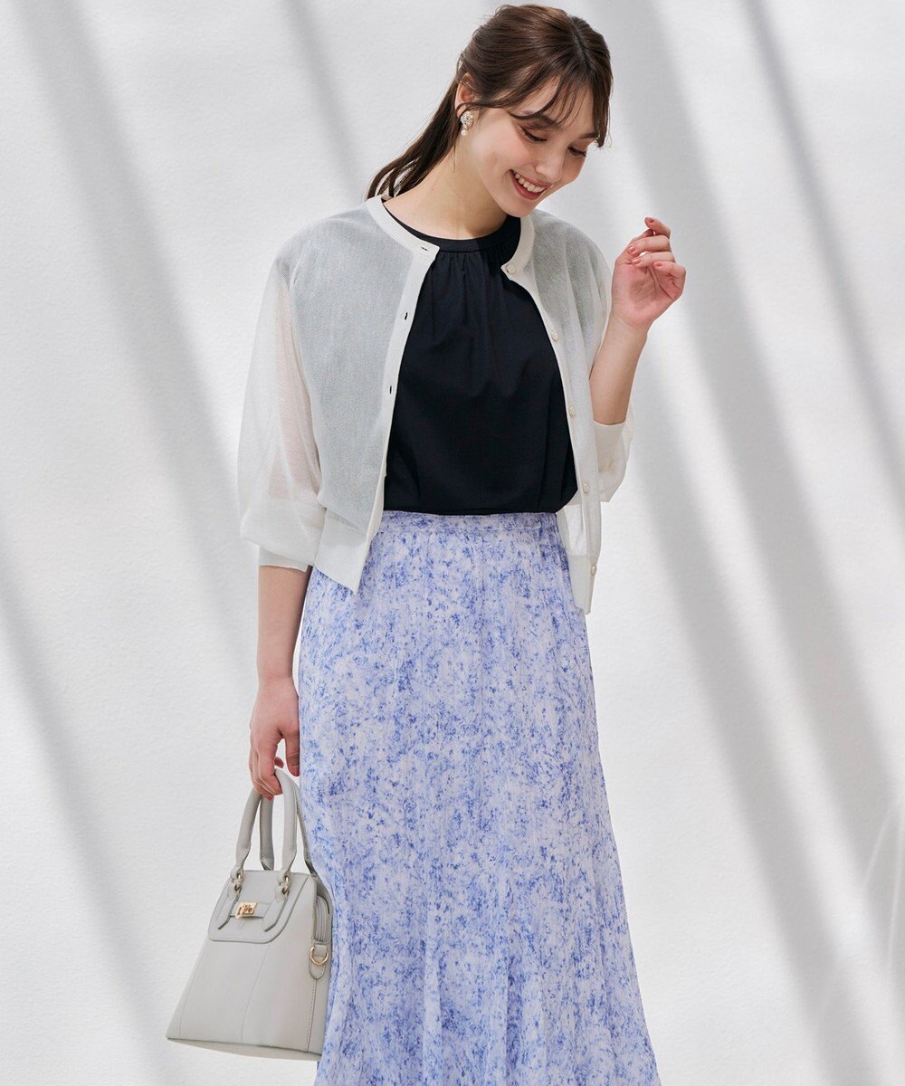 ANY SIS 【洗える】シアークルー カーディガン 