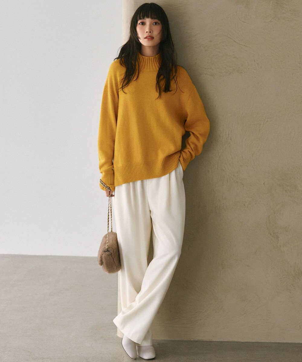 23区 【洗える】カシミヤブレンド ハイネック ニット 