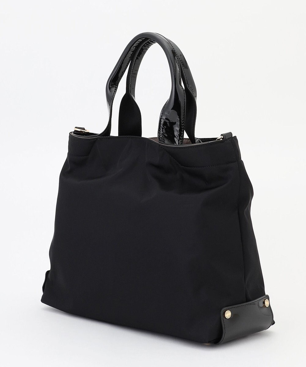 LA BAGAGERIE ツイルナイロン×エナメル 2WAYトートバッグ Mサイズ 