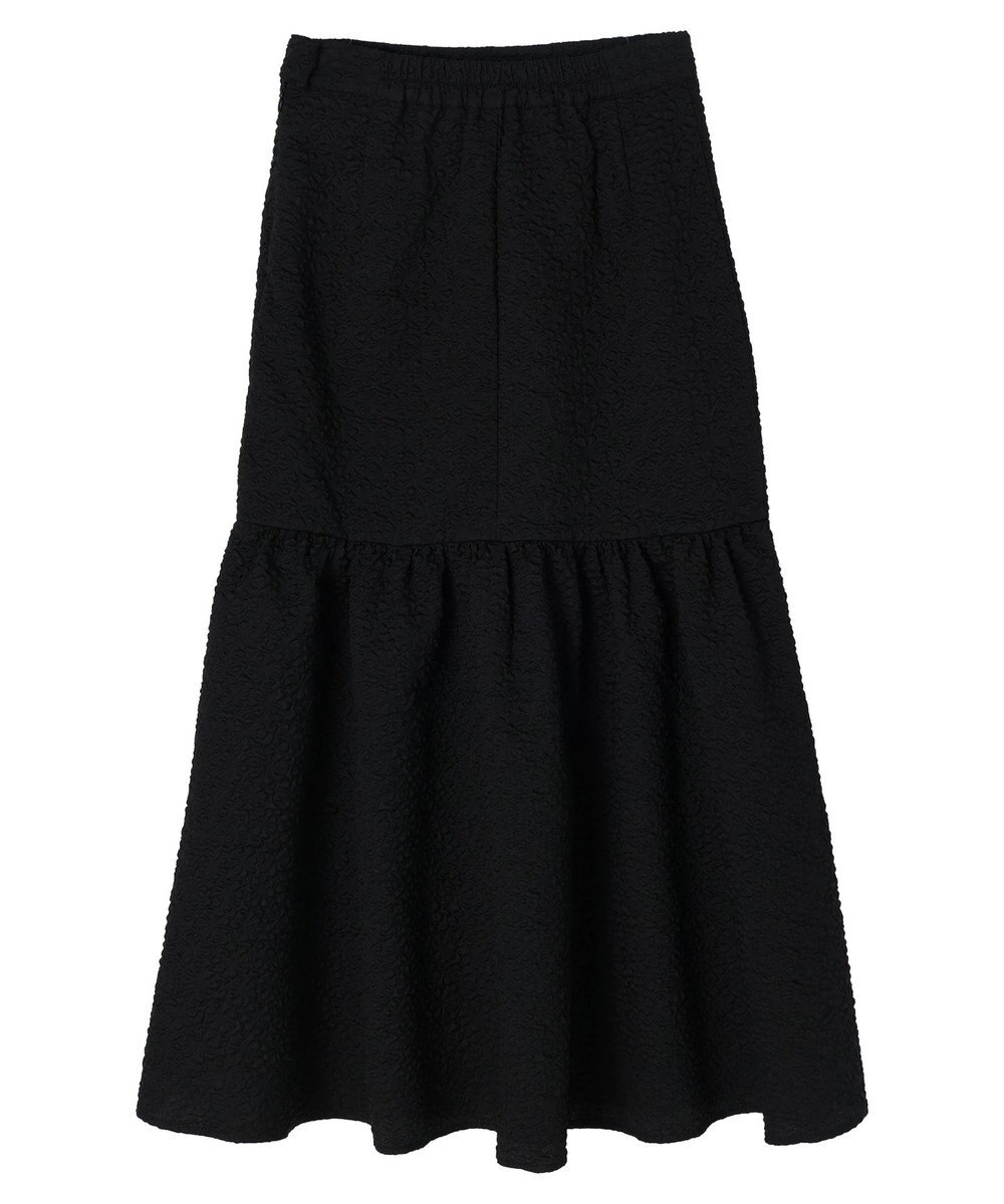 earth music&ecology エンボスフラワー　切替ボリュームスカート 