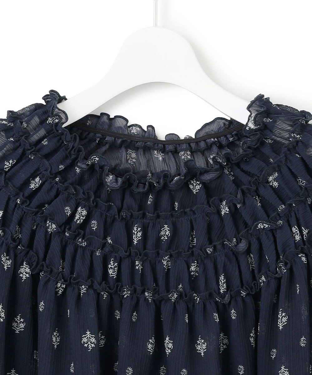 23区 【SLOW/一部店舗限定】クレープ フラワープリント ブラウス 