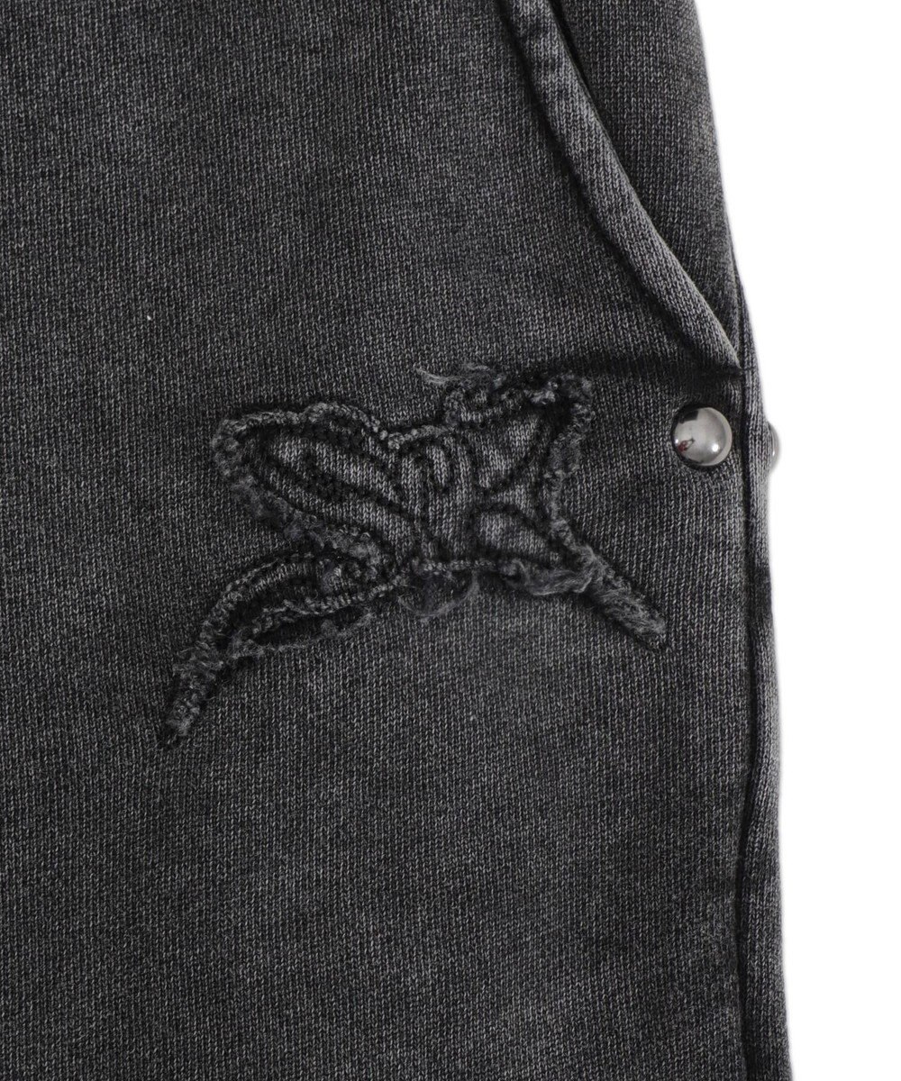 WEGO 【ユニセックス着用ITEM】ブリーチスタッズロゴスウェットパンツ 