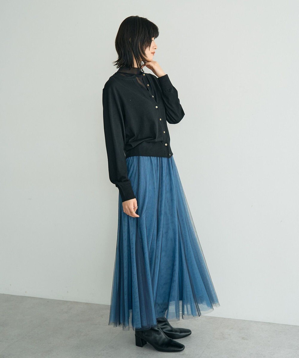 YECCA VECCA レイヤードチュールマーメイドスカート 