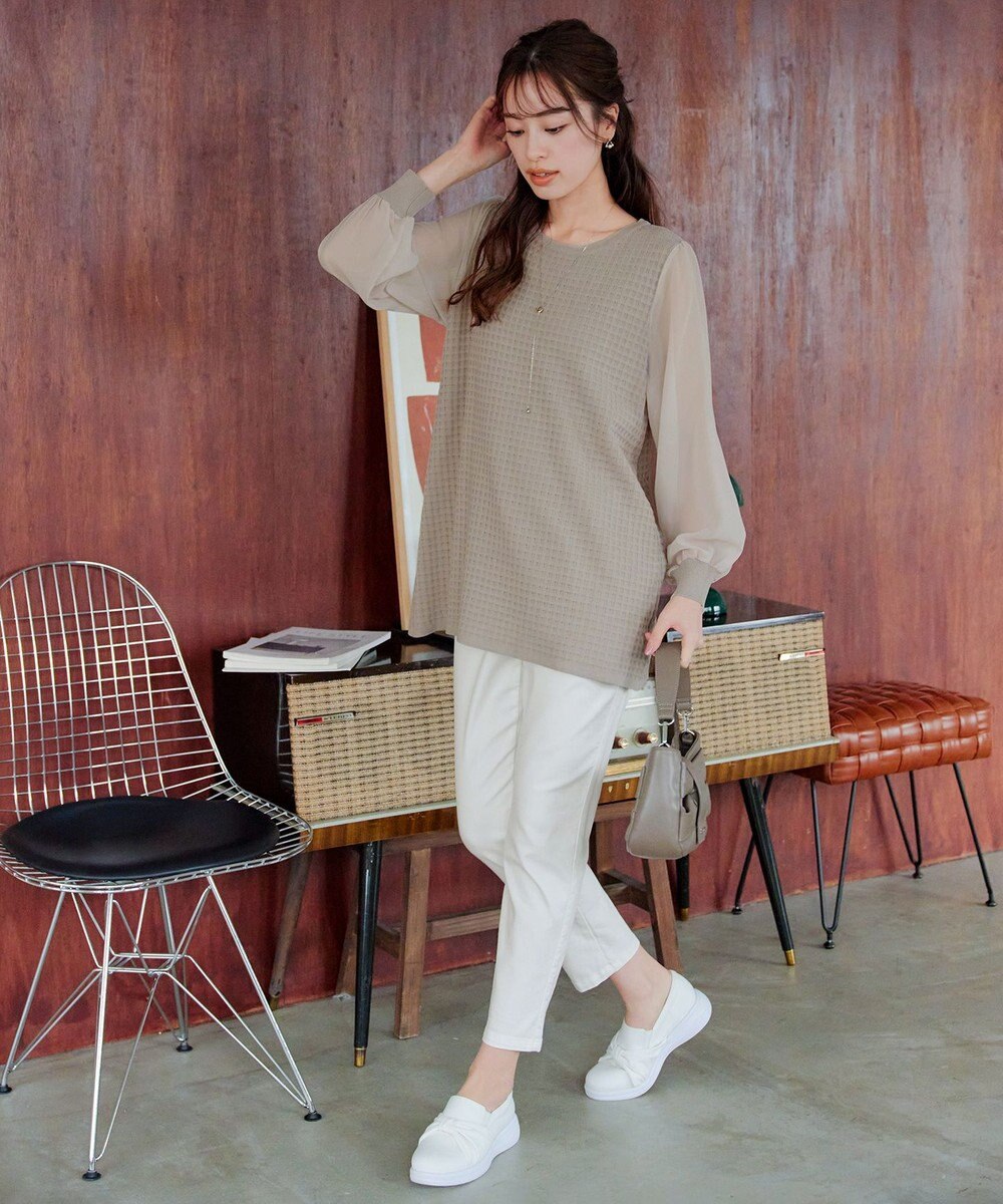 Tiaclasse 【新色追加・洗える】アンクルテーパードパンツ 