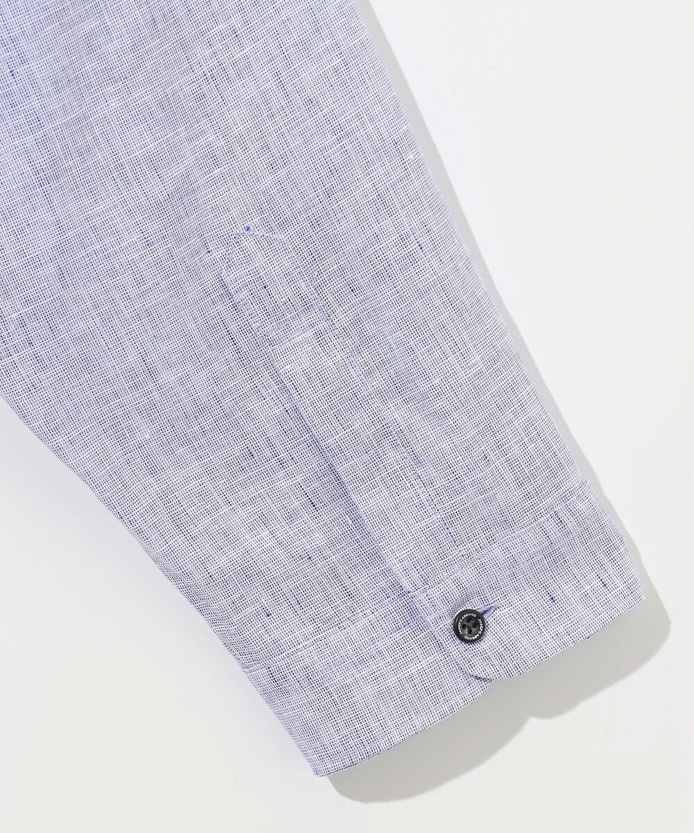 JOSEPH ABBOUD 【キングサイズ・麻100％・軽い・涼しい】 モイスチャーリネンバンドカラーシャツ 