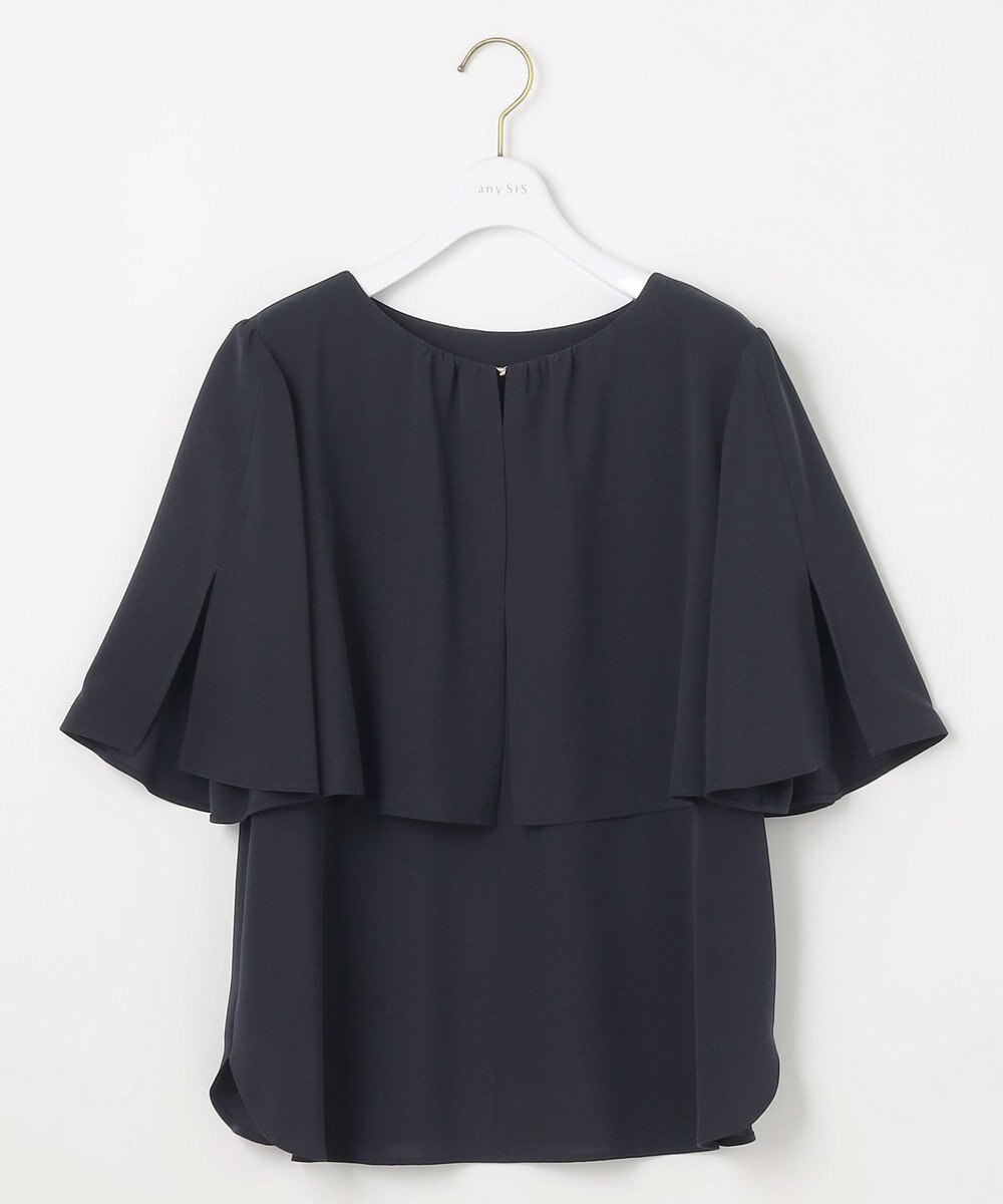 ANY SIS 【洗える】ケープフレアスリーブ ブラウス 