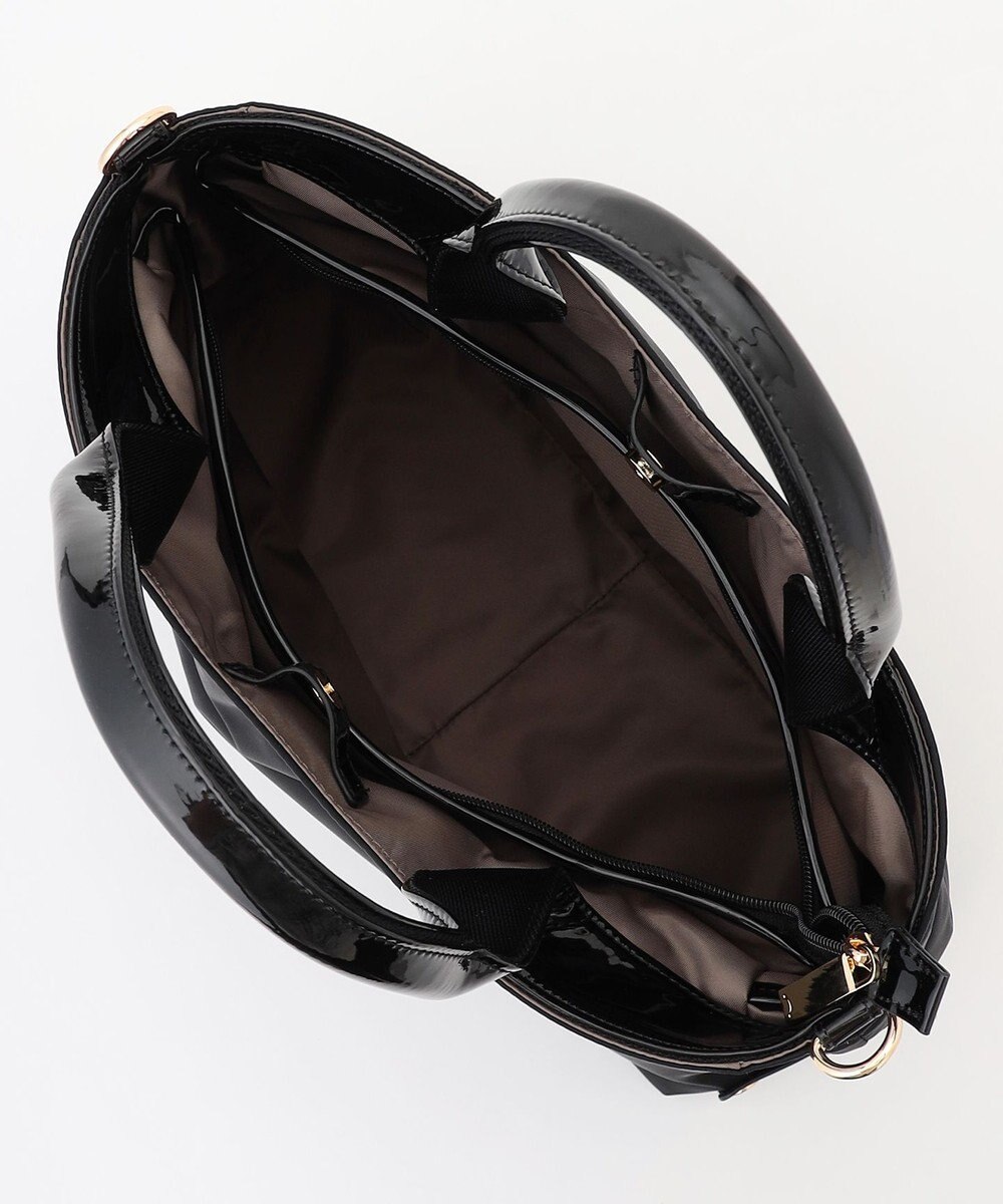 LA BAGAGERIE ツイルナイロン×エナメル 2WAYトートバッグ Mサイズ 