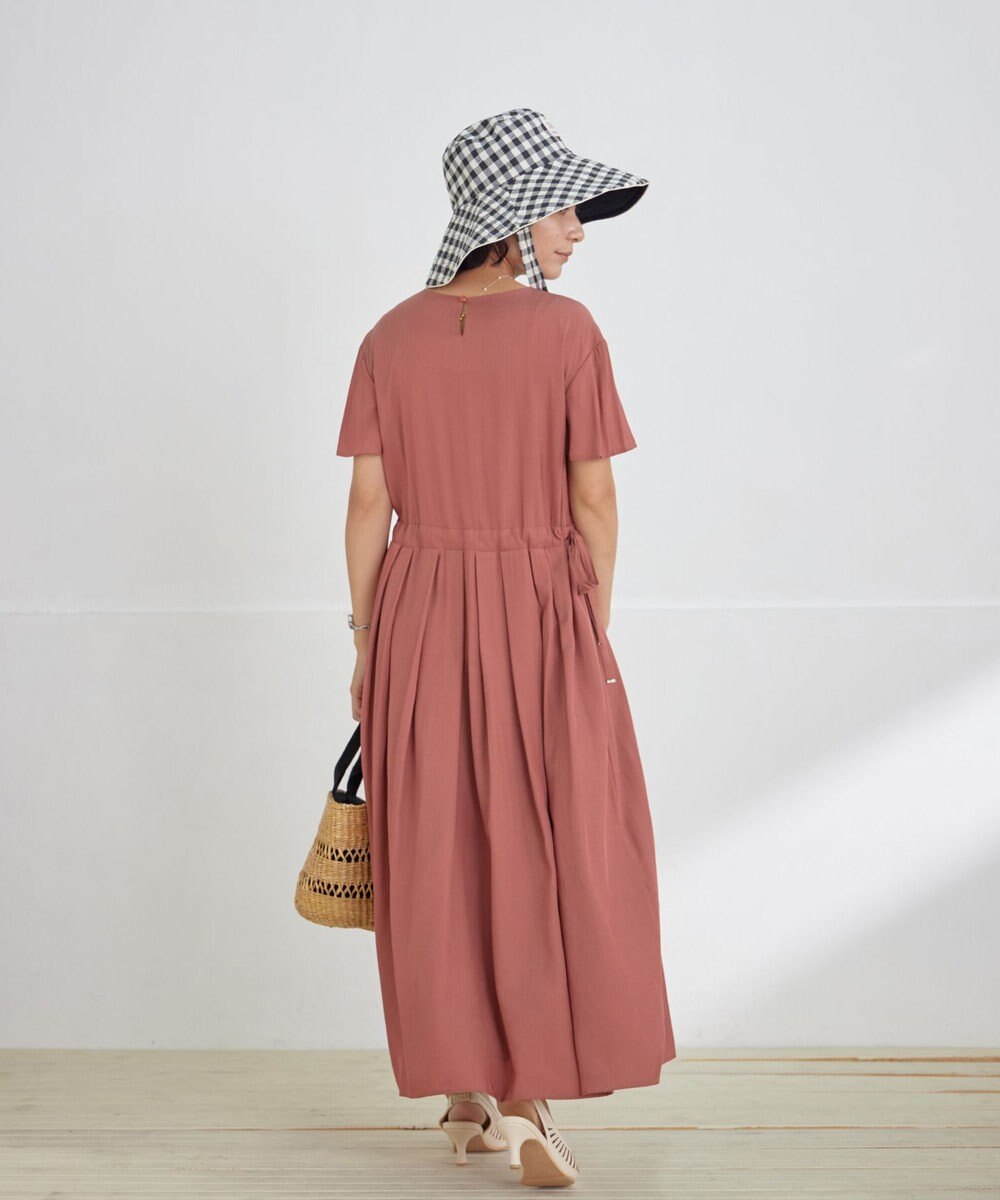 Tiaclasse 【洗える】サイドリボンドロストワンピース 