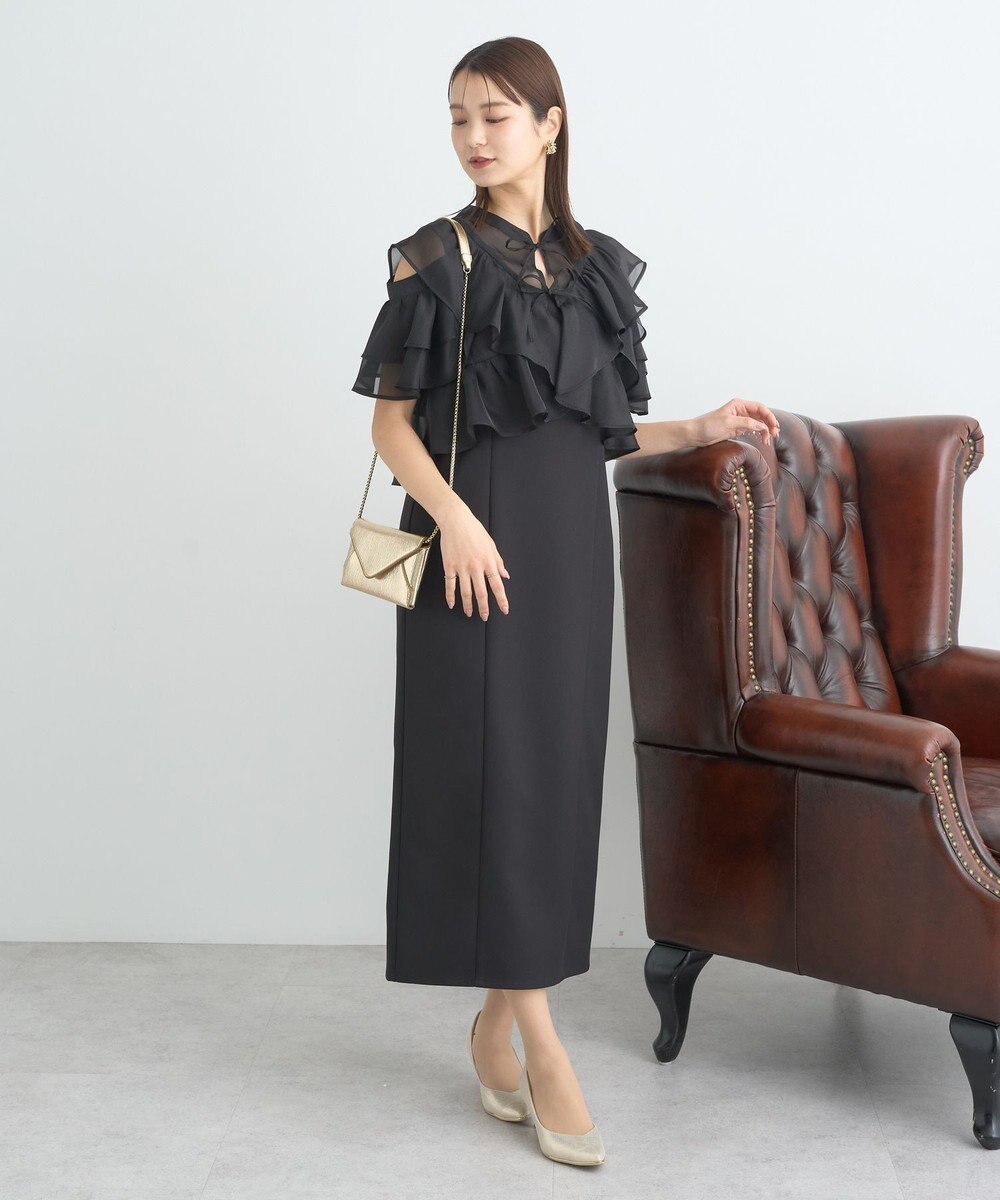 earth music&ecology SET2点フリルボレロ＋ナローワンピース 