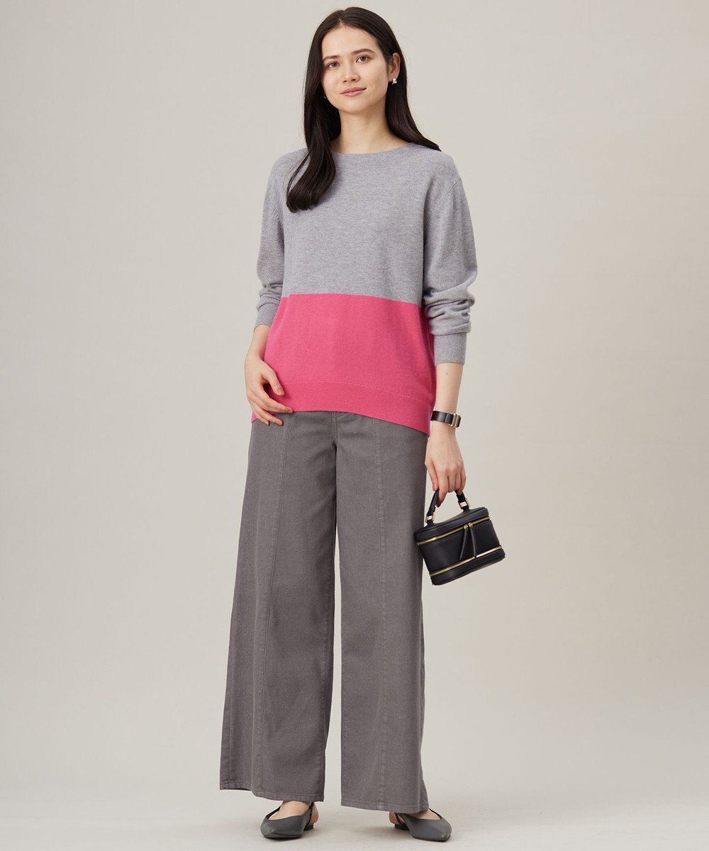 自由区 【洗える】セミウーステッドウールボートネック ニット 