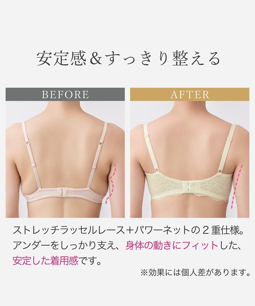 BRADELIS New York 【BRADELIS New York】ノンワイヤーブラ25A2 補正下着 ブラジャー 脇高設計 谷間メイク 