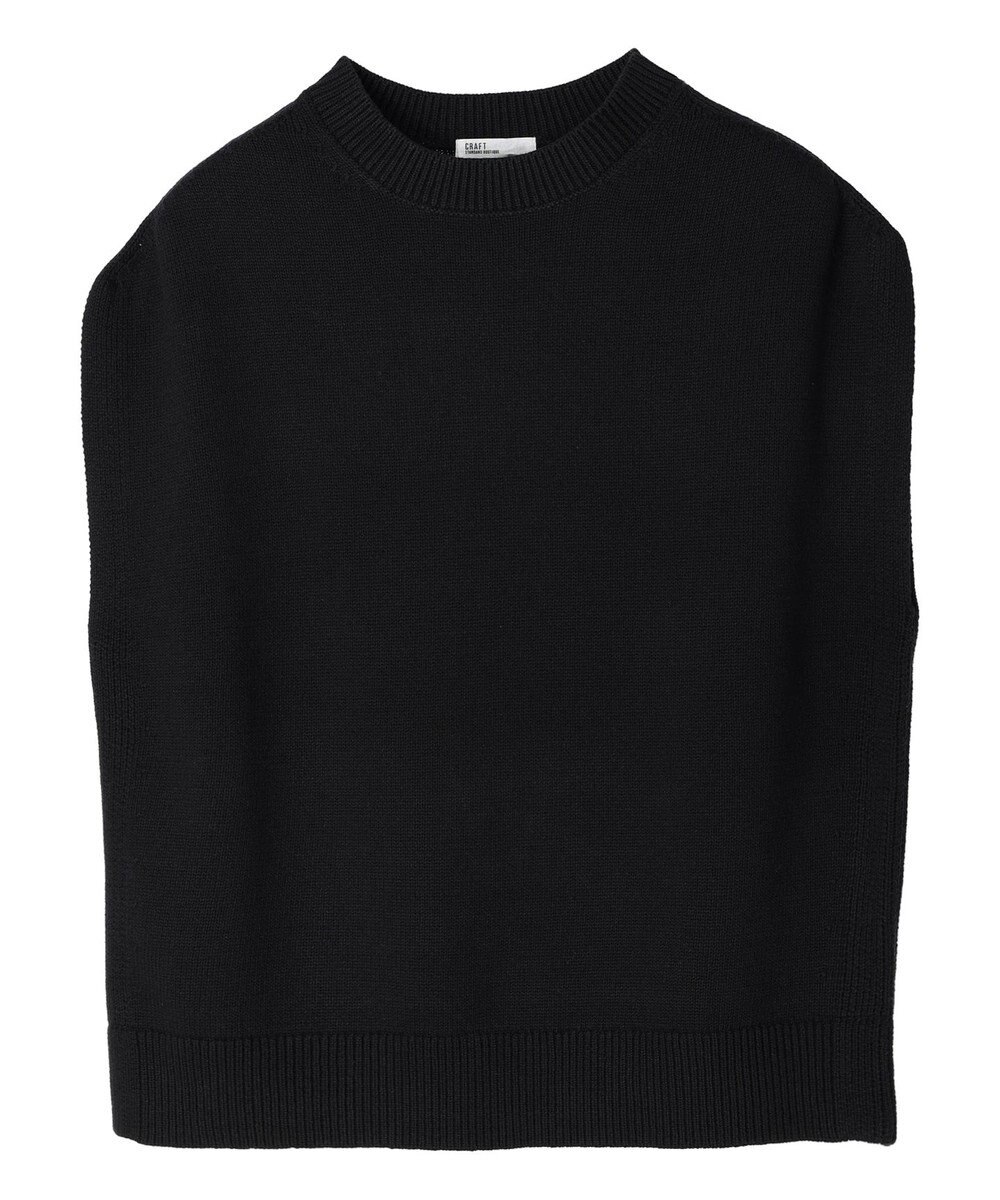 CRAFT STANDARD BOUTIQUE 洗える クルーネックニットベスト 