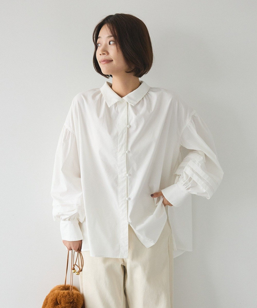 CRAFT STANDARD BOUTIQUE イージーケアタックスリーブシャツチュニック Off White