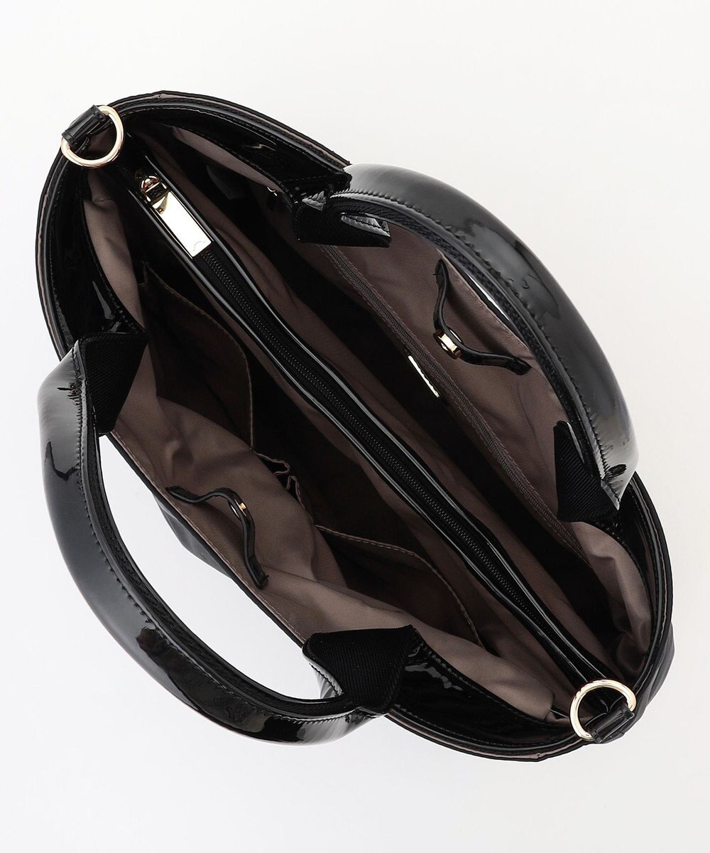 LA BAGAGERIE ツイルナイロン×エナメル 2WAYトートバッグ Mサイズ 