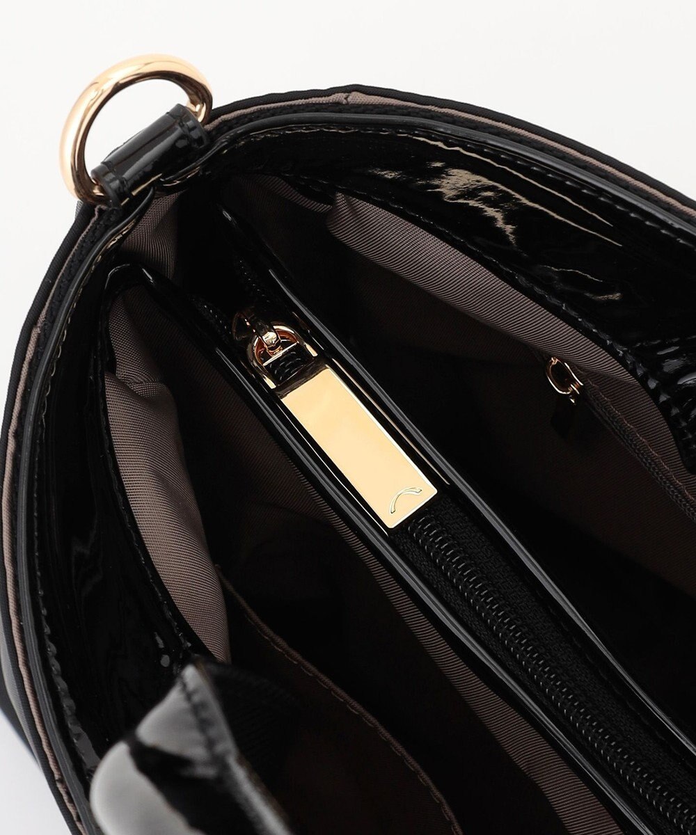 LA BAGAGERIE ツイルナイロン×エナメル 2WAYトートバッグ Mサイズ 