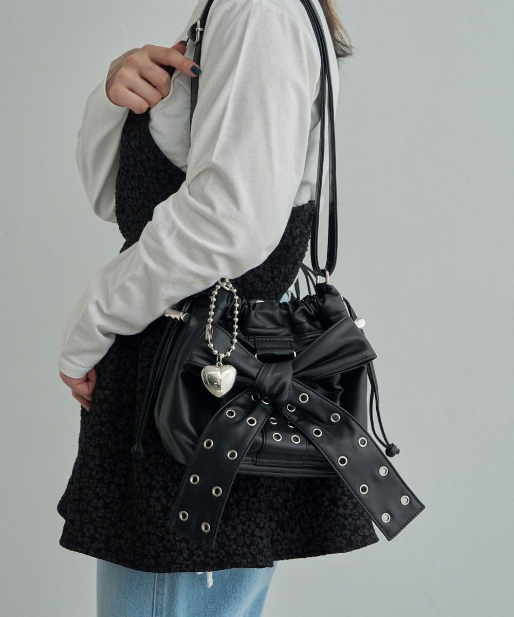 WEGO チャーム付きハトメリボンショルダー 