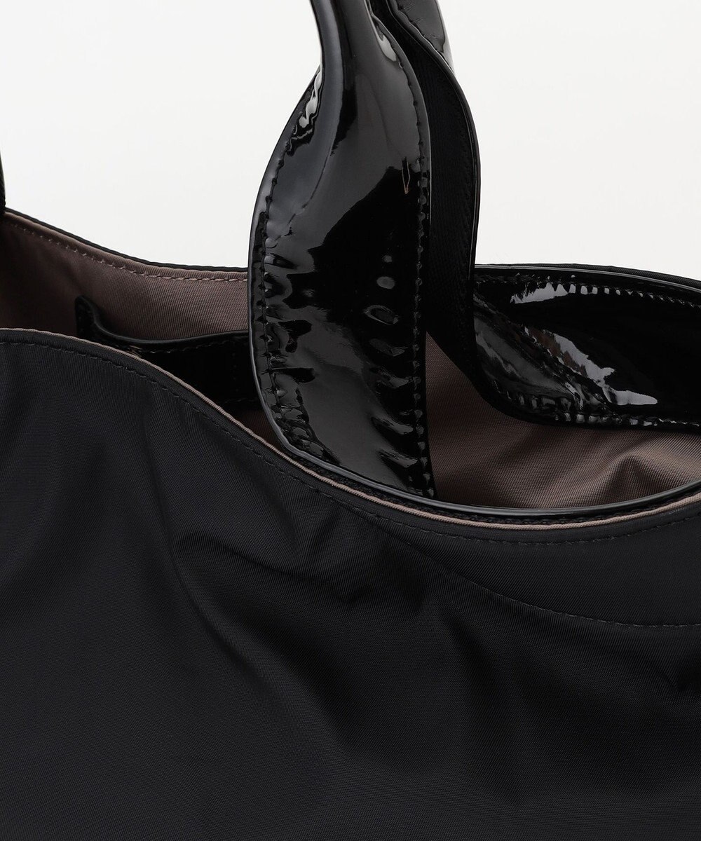 LA BAGAGERIE ツイルナイロン×エナメル 2WAYトートバッグ Mサイズ 