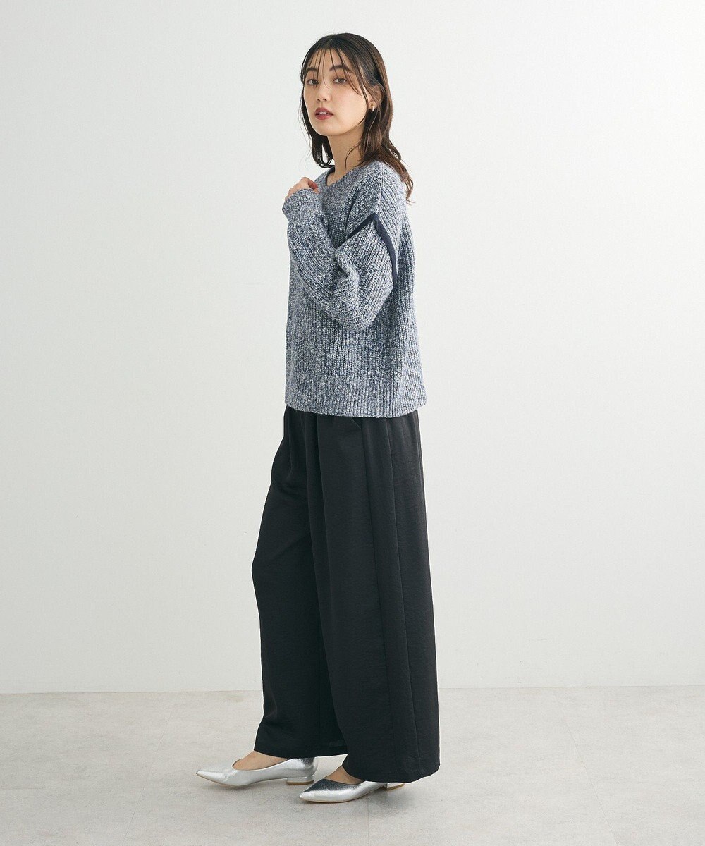 Green Parks Ｍｉｘ配色畦ニットプルオーバー 