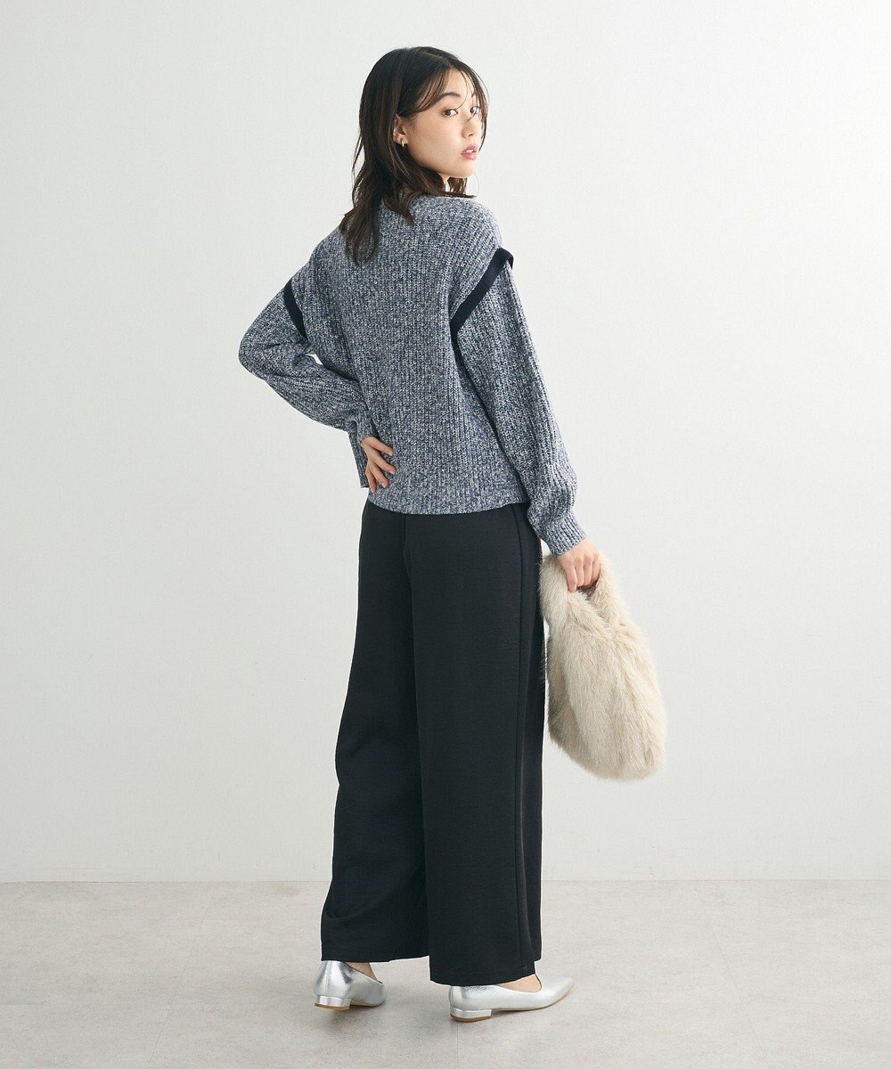 Green Parks Ｍｉｘ配色畦ニットプルオーバー 