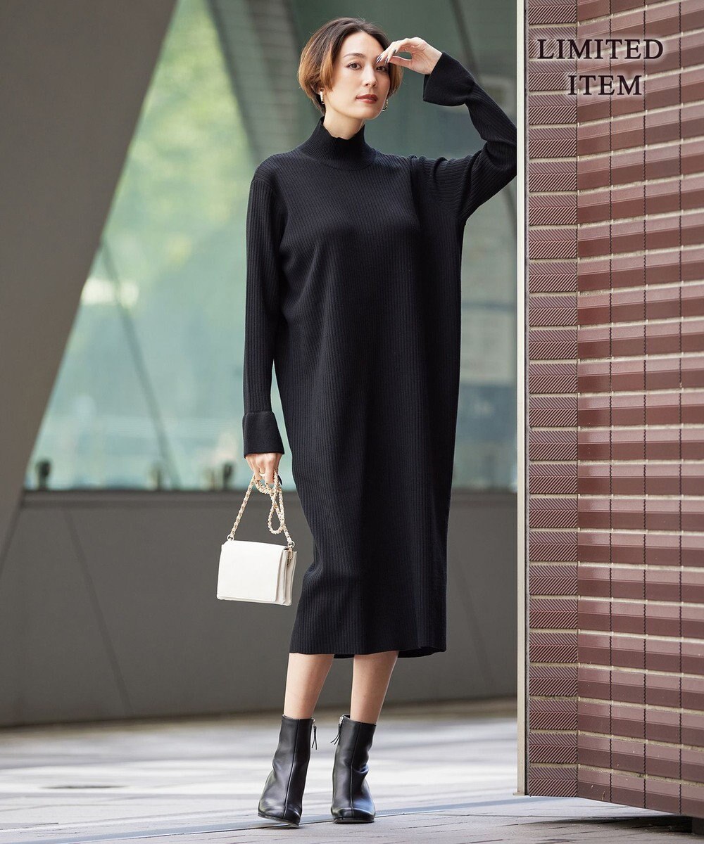 ICB 【WEB限定】ウールブレンドスムース ニットワンピース 