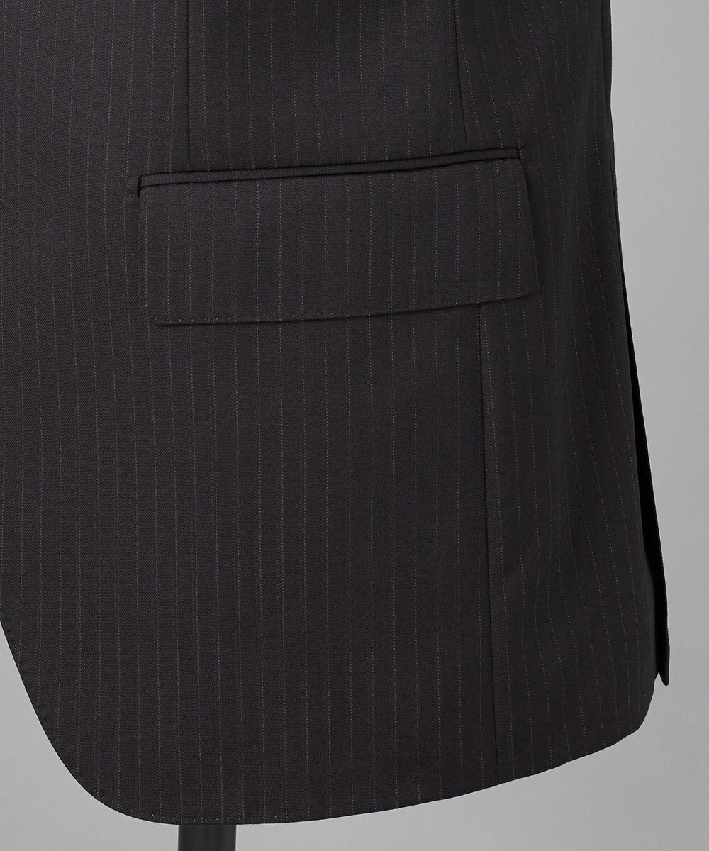 GOTAIRIKU シワになりにくい【御幸毛織/みゆきけおり】DRY SPINNER(ドライスピナー)スーツ（ブラウンストライプ） 