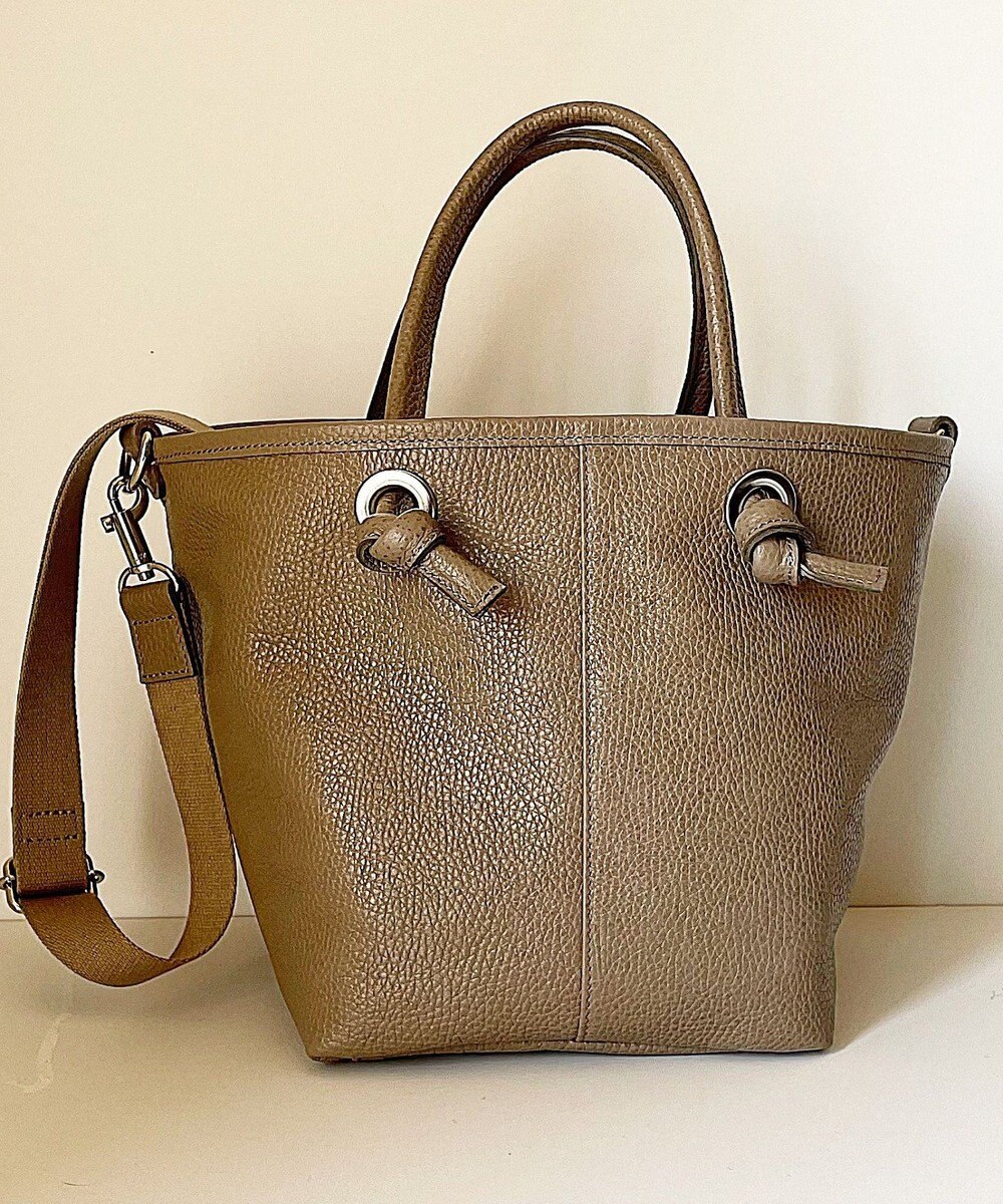 Hekhèr Le Style de Vie 【日本製 / 2WAY】シュリンクレザー ノットハンドバッグ 