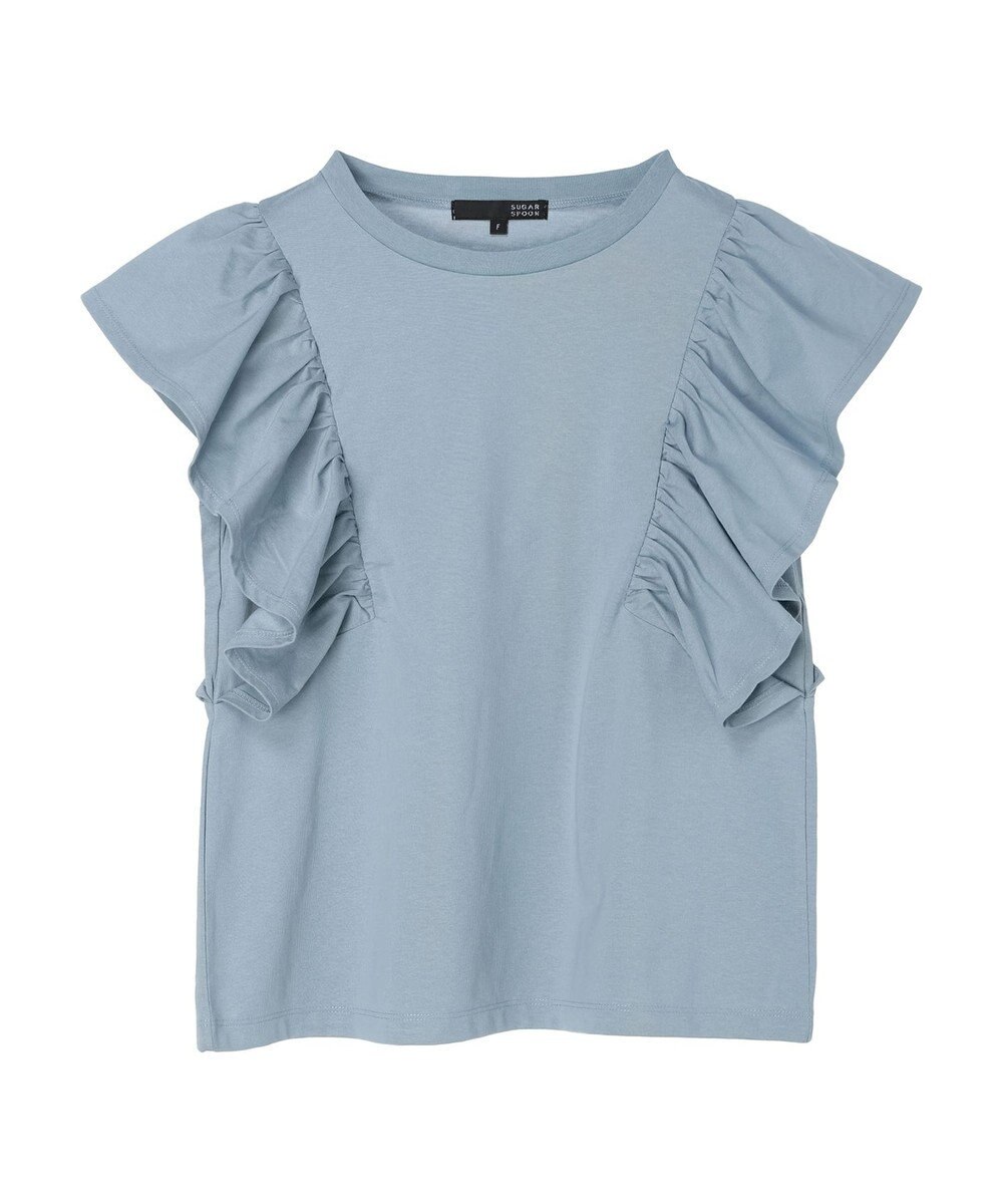 Green Parks ・ＳＵＧＡＲ　ＳＰＯＯＮ＜ＣＯＯＬ＞ラッフルスリーブＴＥＥ 