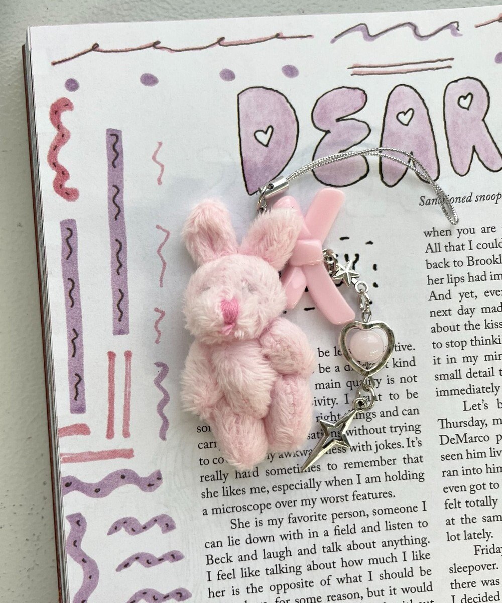 WEGO ミニうさぎビーズストラップキーホルダー 