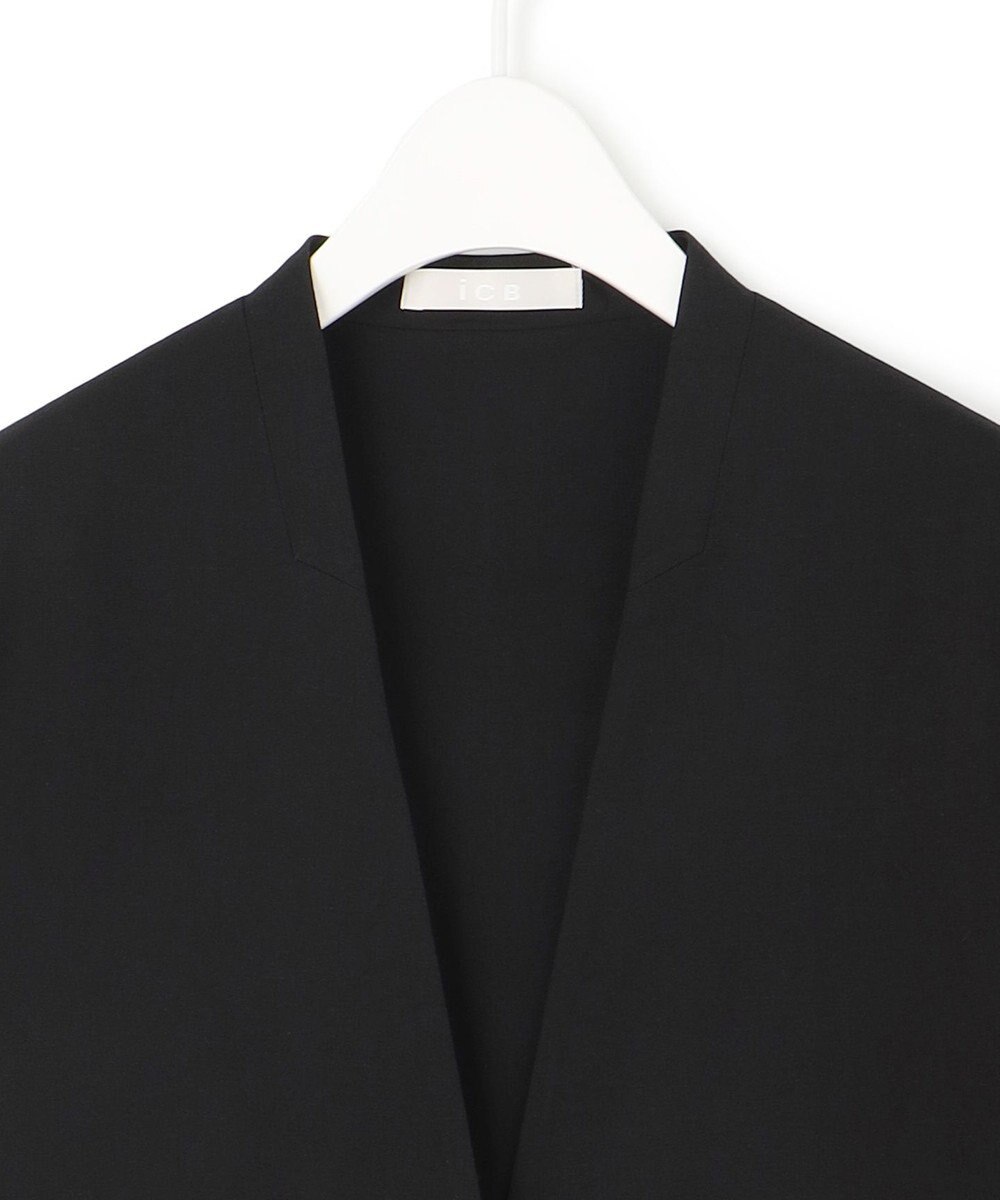 ICB 【洗える】T/Rドライリネン ジレ 