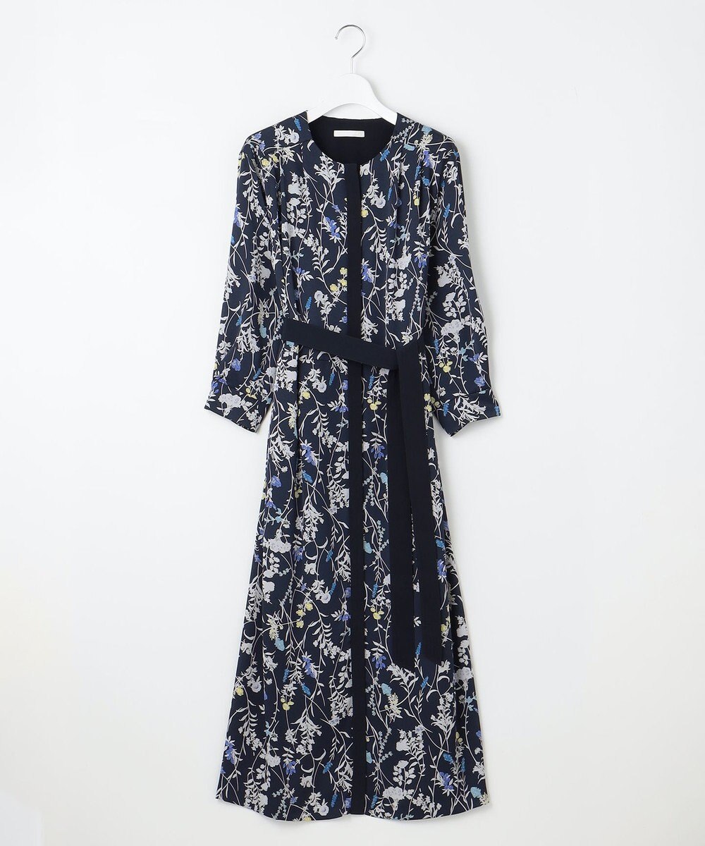 自由区 S 【WEB&一部店舗限定】ハーバルフロープリント8分袖 ワンピース 