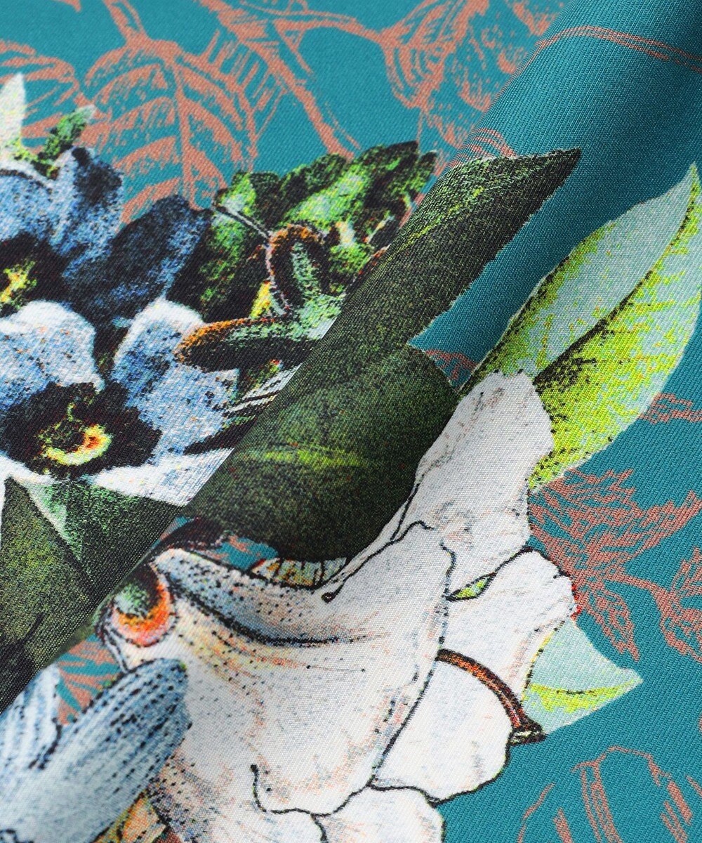 自由区 ボタニカルプリント スカーフ 