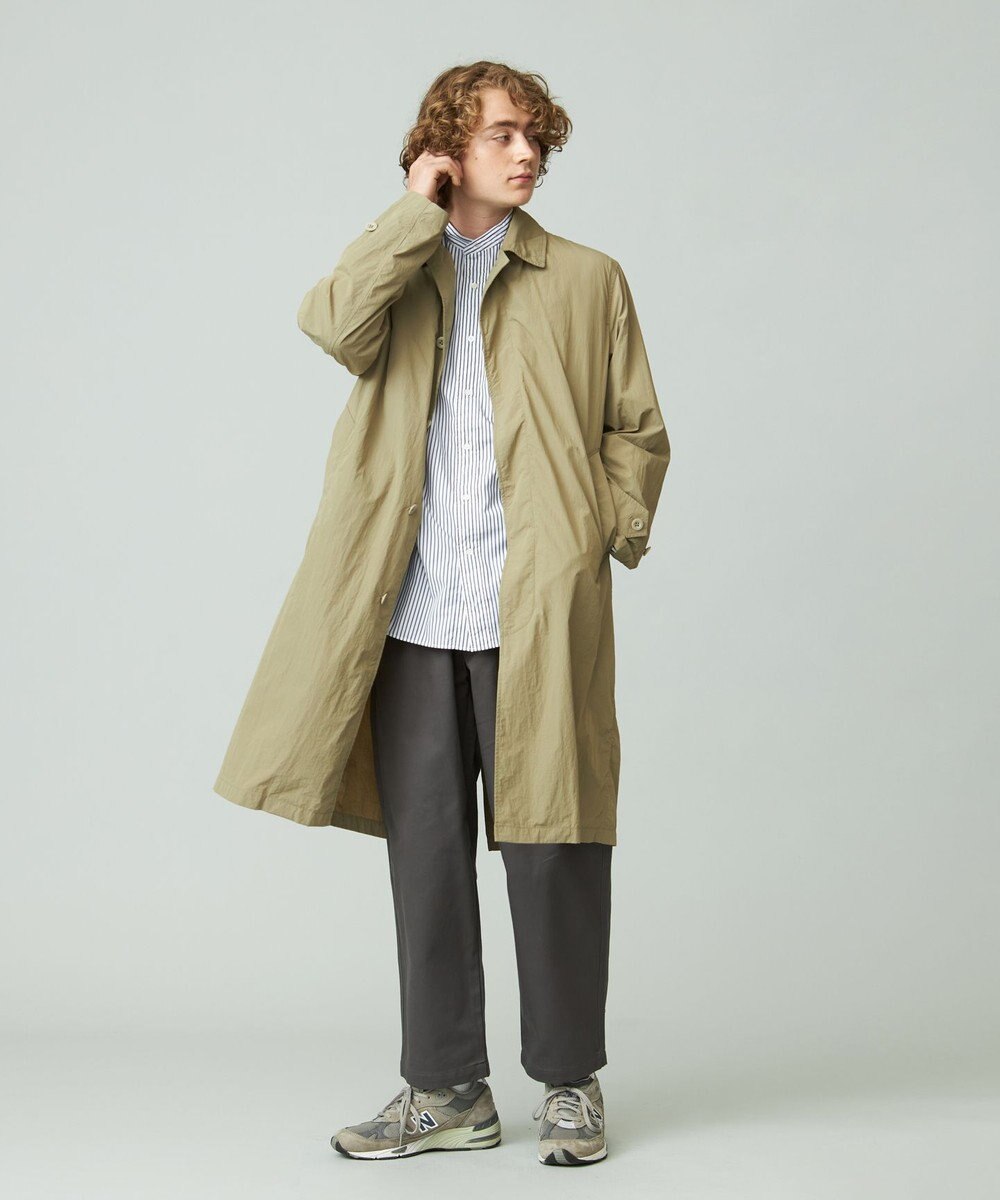 J.PRESS YORK STREET 【UNISEX】ナイロンワッシャーステンカラーコート 