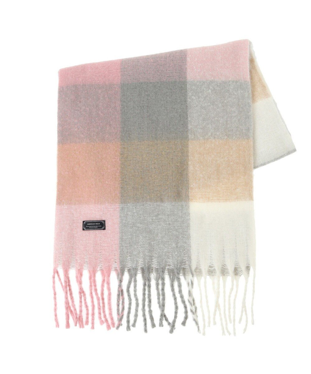 AMERICAN HOLIC シャギーチェックＢＩＧマフラー 