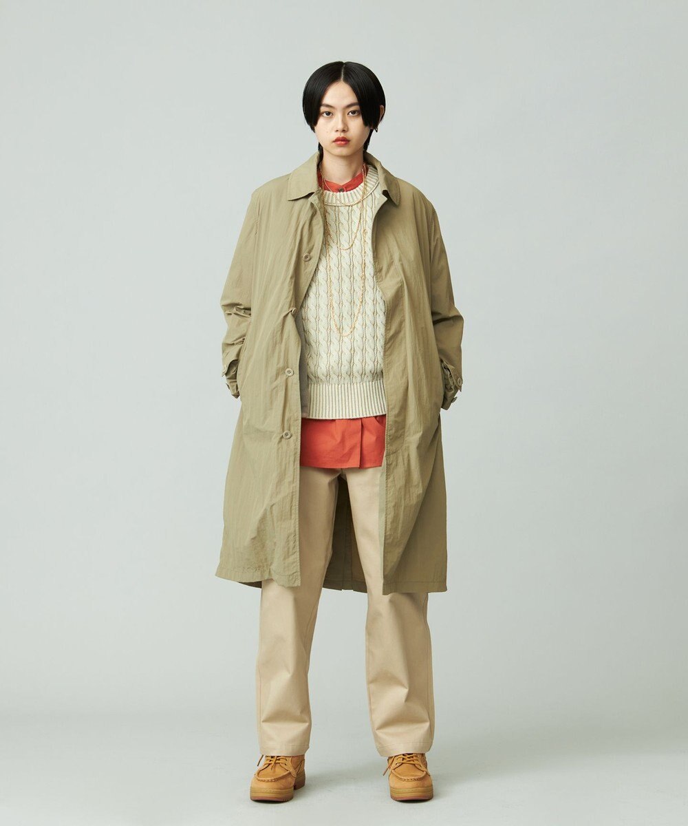 J.PRESS YORK STREET 【UNISEX】ナイロンワッシャーステンカラーコート 