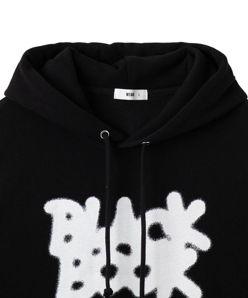 WEGO 【ユニセックス着用ITEM/裏起毛/SMLサイズ展開】リラックスフィットスプレーグラフィックパーカー 