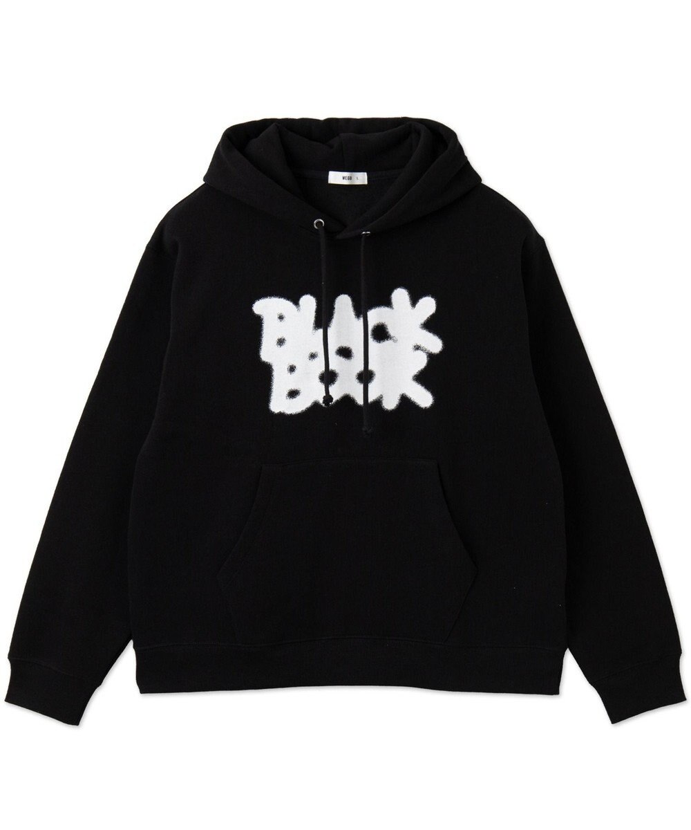 WEGO 【ユニセックス着用ITEM/裏起毛/SMLサイズ展開】リラックスフィットスプレーグラフィックパーカー 