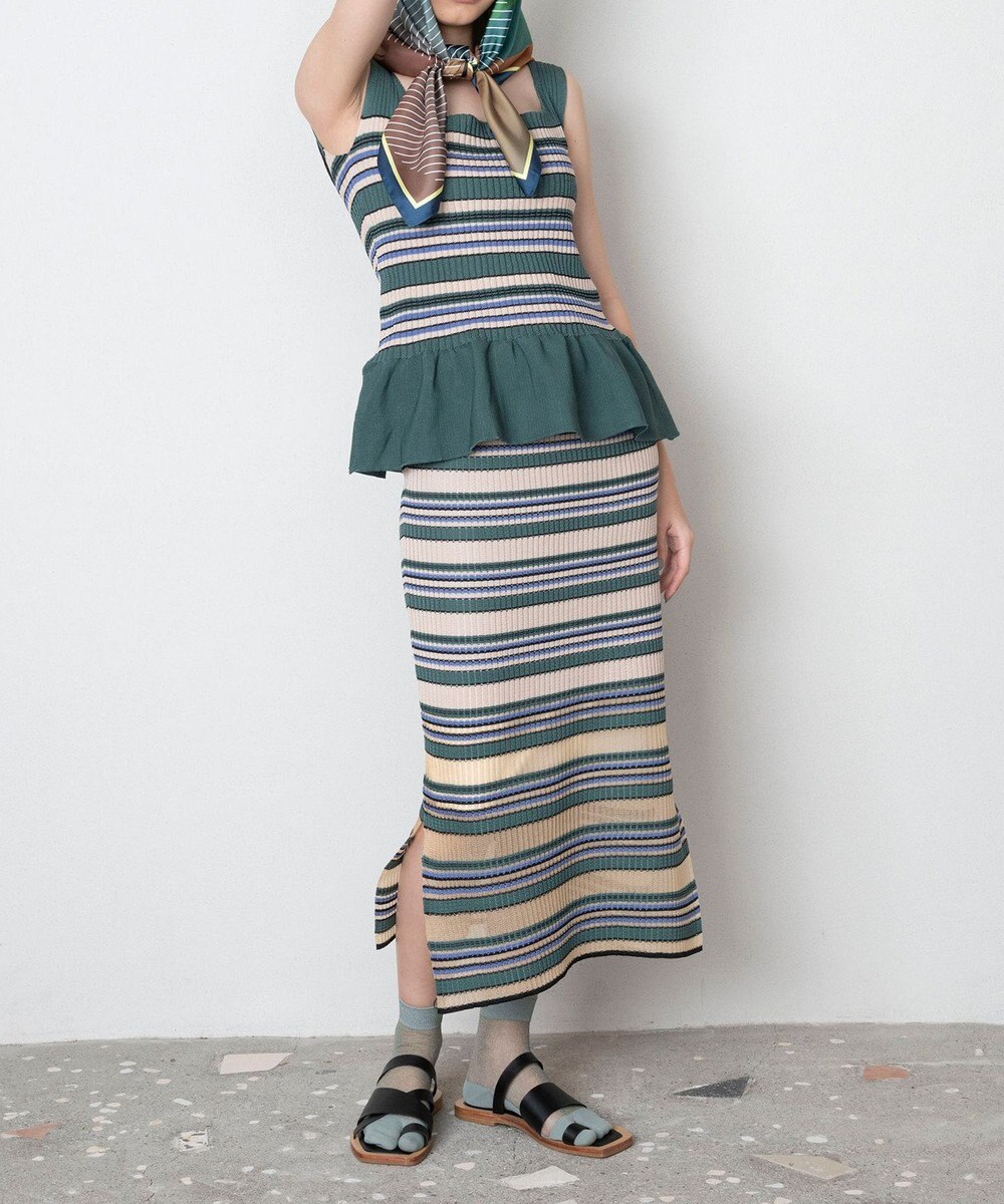 TRICOTE ボーダーニット タンクトップ 