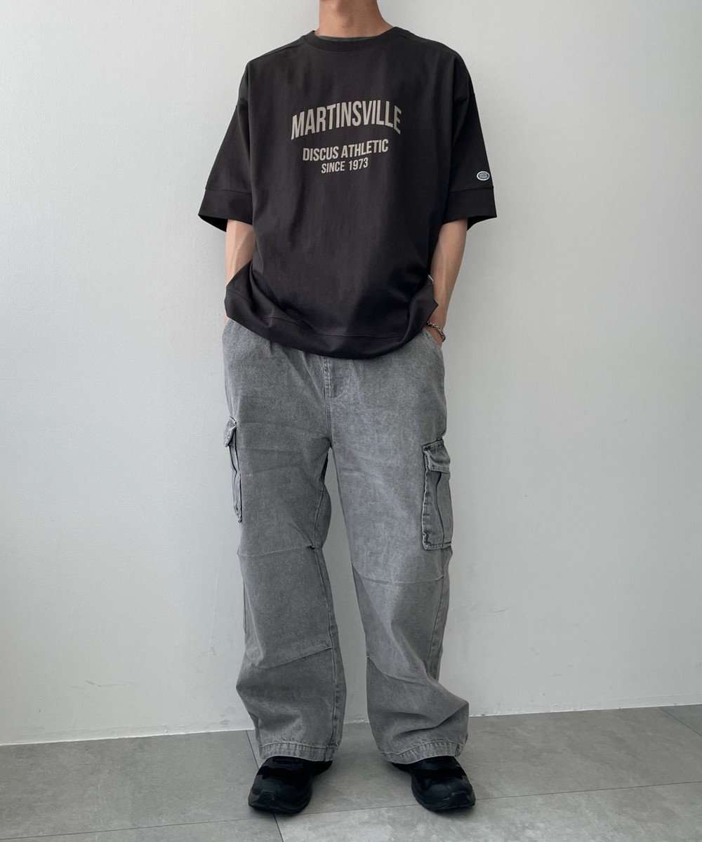 WEGO 【綿100%/MLサイズ展開】DISCUS　ルーズカレッ１００％ 