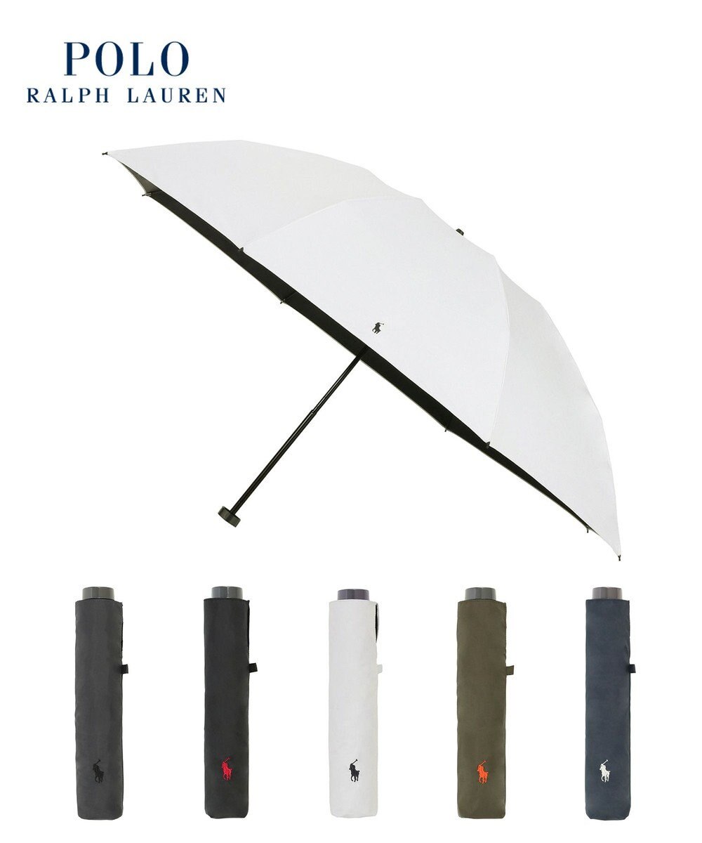 MOONBAT 【軽量/大きめ】POLO RALPH LAUREN 遮光 晴雨兼用 折りたたみ日傘 ワンポイント ポロポニー 60cm 