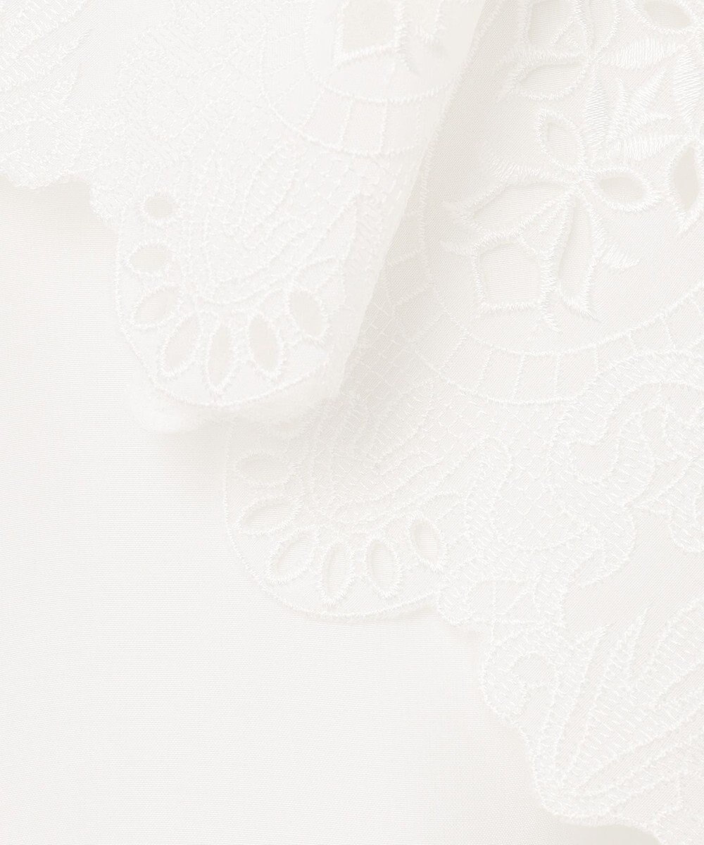 GRACE CONTINENTAL 刺繍ラッフルカラーノースリーブ トップ 