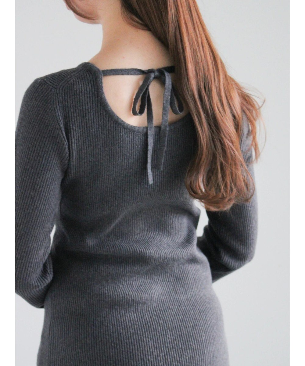 Te chichi 【宮本茉由着用】リブニットドッキングアシメワンピース 