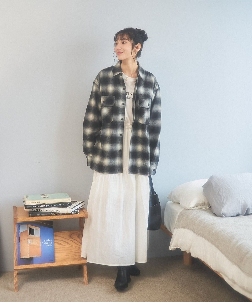 WEGO 【ユニセックス着用ITEM/SMLサイズ展開】チェックネルシャツ 