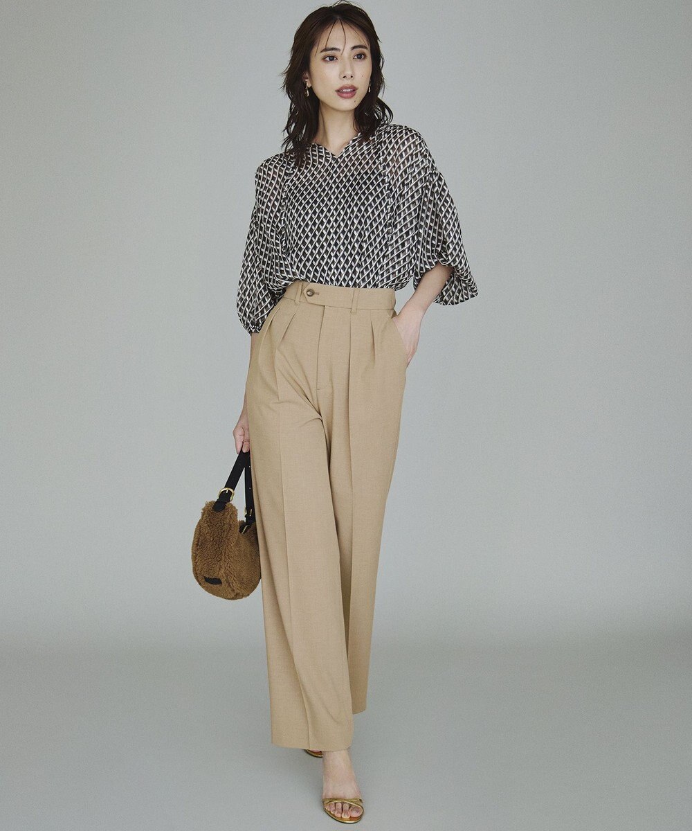 23区 S 【CLASSY.11月号掲載/洗える】ドライ2WAYストレッチ ワイドパンツ 